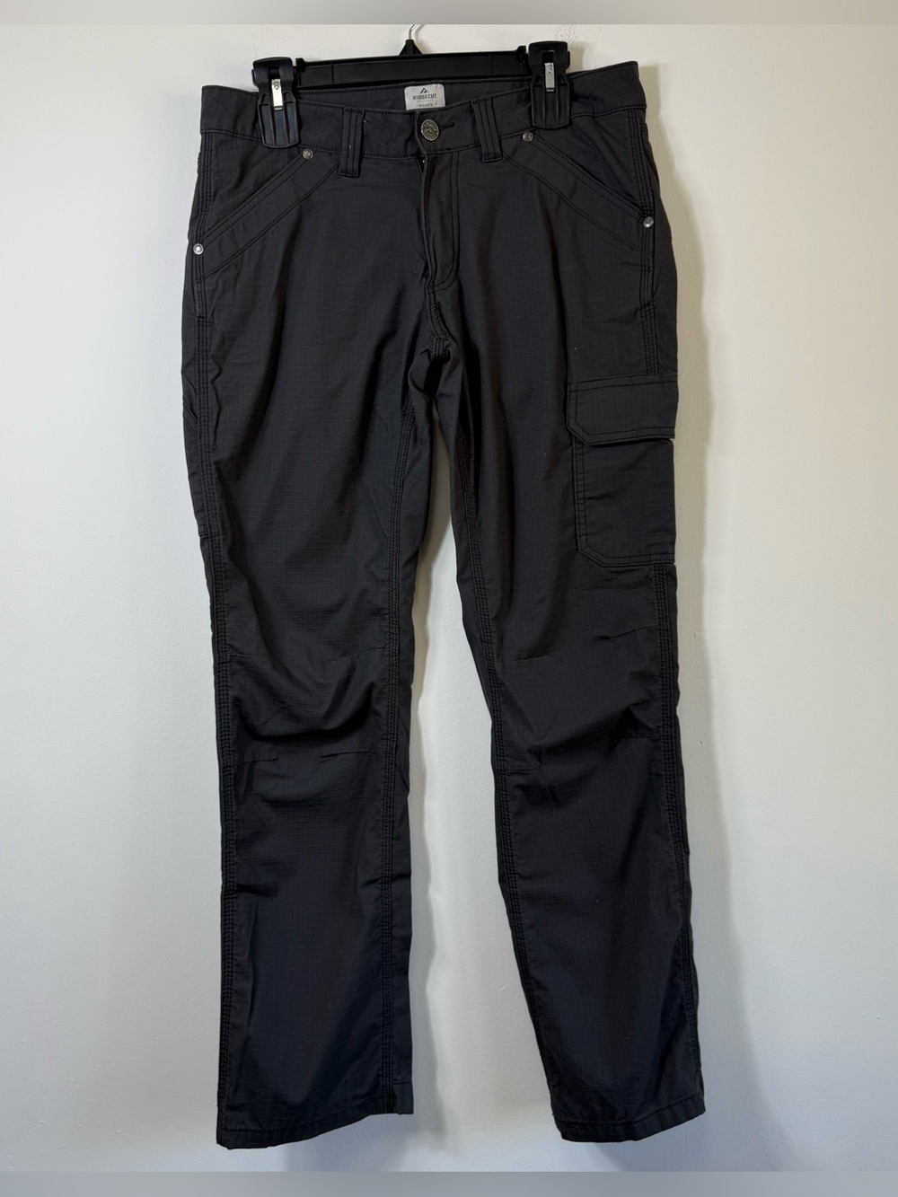 Ridgecut Toughwear Womens 10 Dark Grey Ripstop Cargo Work Pants Stretch Utility